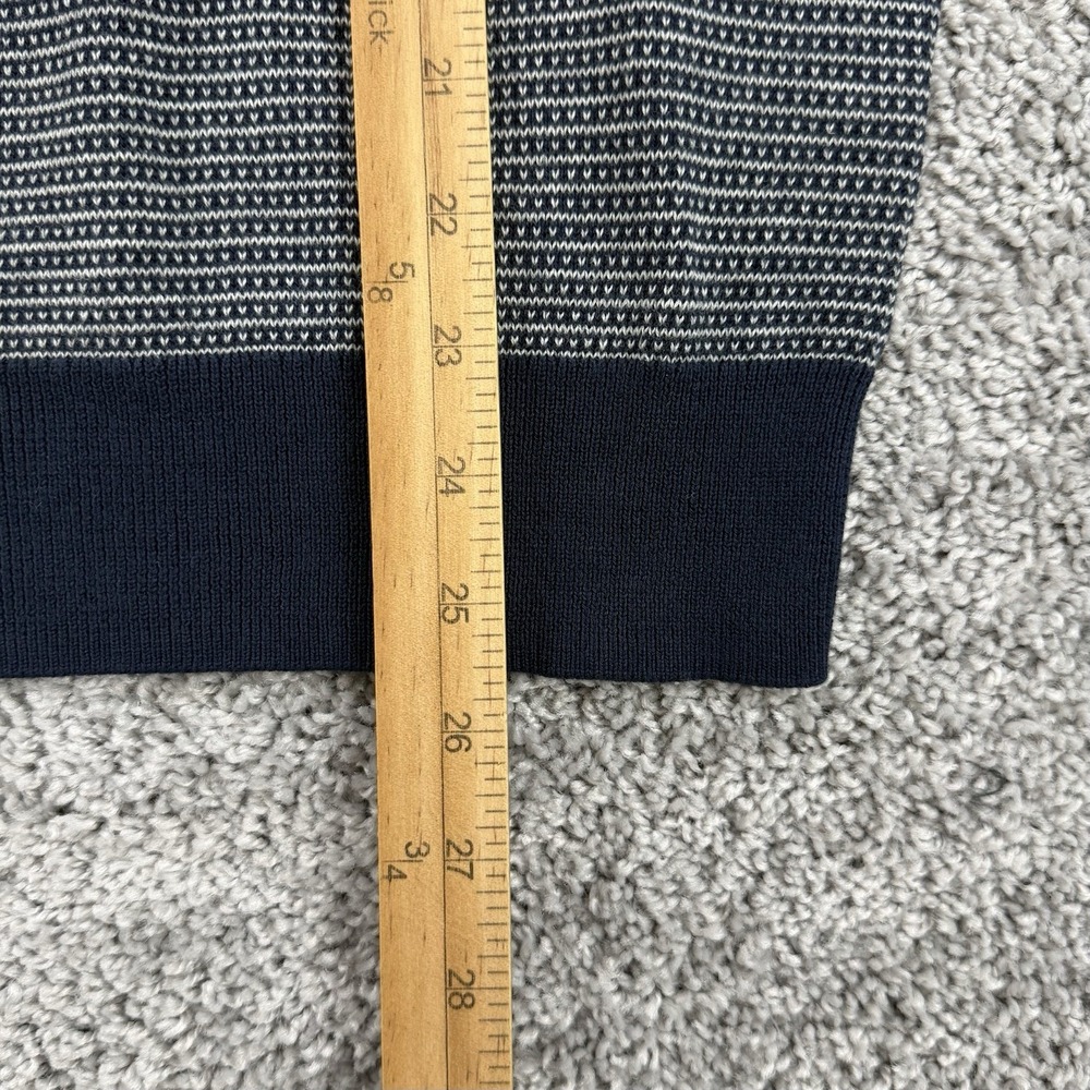 J Crew Cotton Sweater Birds-Eye Stitch Men NWT XS Navy Crewneck Classic Pullover - Picture 5 of 11